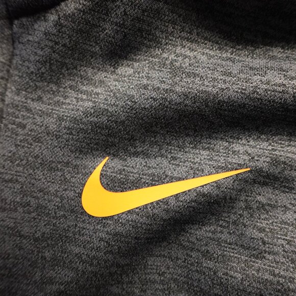 Nike Therma-FIT Full Zip Hoodie Kids XS (4) Gray Black Orange - Picture 3 of 8